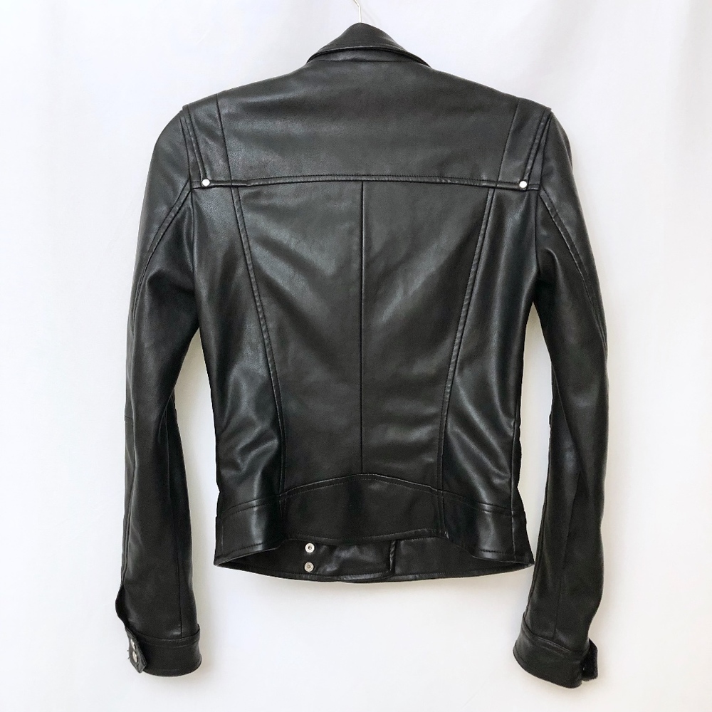 π Zara Trafaluc Women's Moto Leather Jacket! - Picture 5 of 7
